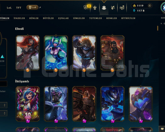 507 KOSTÜM 904 LVL 117K ÖZ EFSANE DOLU MAİL HESAP