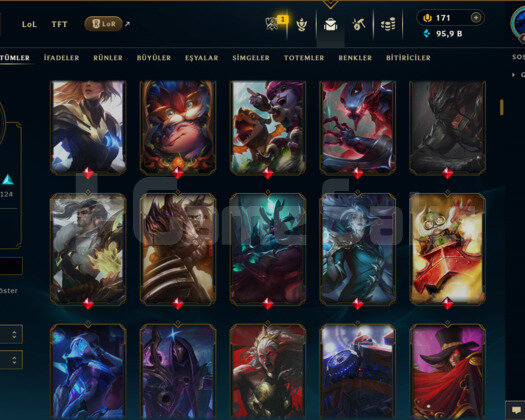 EUW/ 448 LEVEL / 338 SKİN / FUL HERO +MAİL