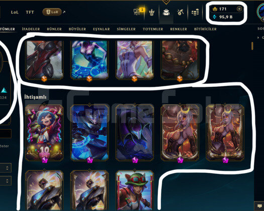 EUW/ 448 LEVEL / 338 SKİN / FUL HERO +MAİL