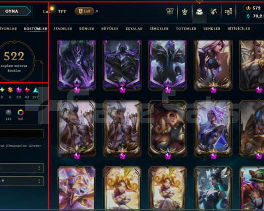 382 LEVEL / 522 SKIN / 20 İHTİŞAMLI /+MAIL /FIRSAT