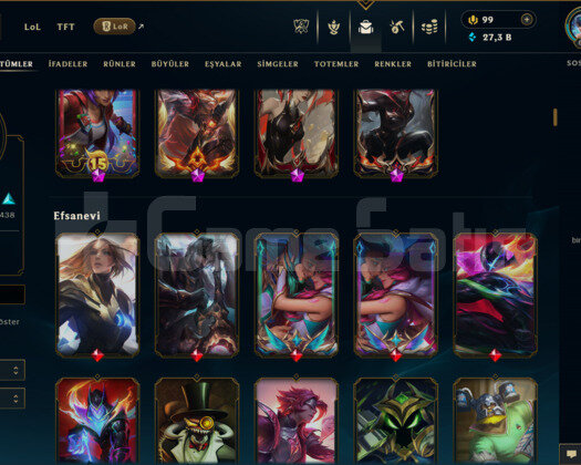 EUW/ 672 LEVEL / 756 SKİN / FUL HERO +MAİL