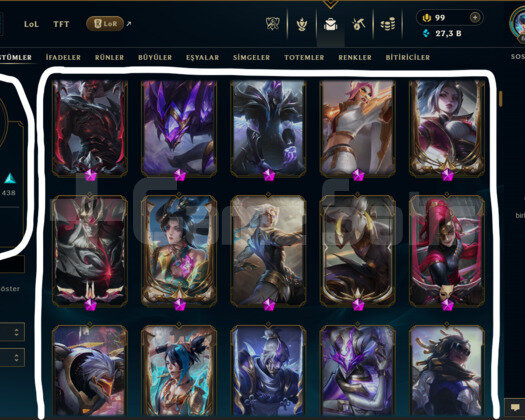 EUW/ 672 LEVEL / 756 SKİN / FUL HERO +MAİL