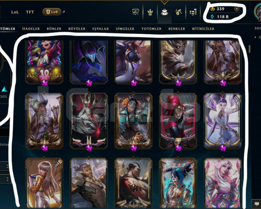 EUW / 771 LEVEL / 640 SKİN / FUL HERO +MAİL