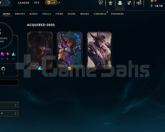 TR Silver 1 | 3 Kostüm - 18K Mö | LoL Hesap