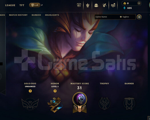 EUW Unranked | 3 Kostüm - 47 Hero | LoL Hesap