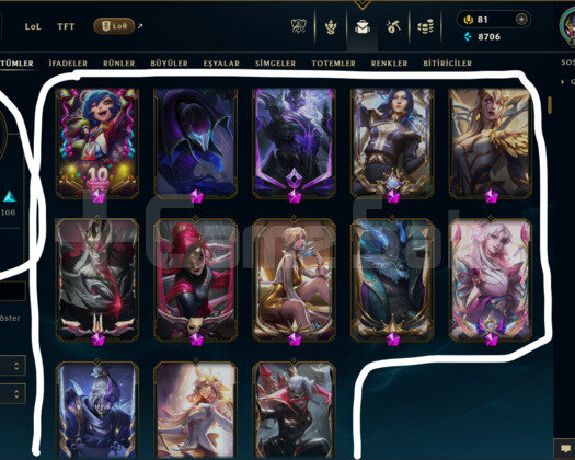 EUW / 332 LEVEL / 330 SKİN / FUL HERO +MAİL