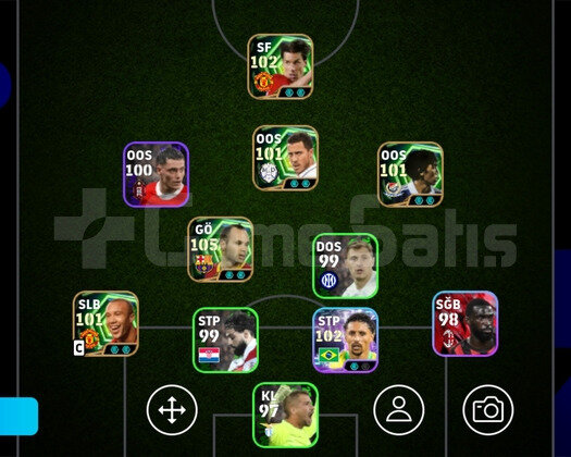 106 İniesta+Bombacı Nakamura +Nisterroy Baslangıç