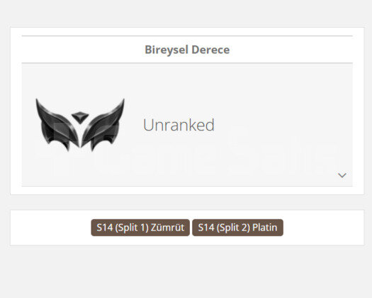 GEÇEN SEZON ZÜMRÜT / DERECELİ HAZIR / UNRANKED
