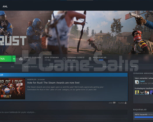 Steam 4 GÜZEL OYUNA SAHİP ACİL SATILIK HESAP