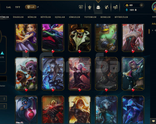 EUW / 715 LEVEL / 354 SKİN / FUL HERO +MAİL