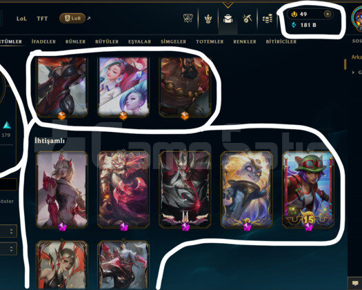 EUW / 715 LEVEL / 354 SKİN / FUL HERO +MAİL