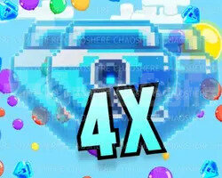4x BLUE GEMS LOCK