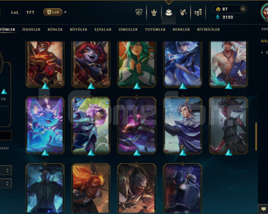TR / 183LEVEL / 59 SKİN / 171 HERO +MAİL