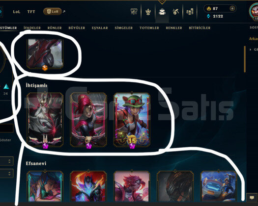 TR / 183LEVEL / 59 SKİN / 171 HERO +MAİL