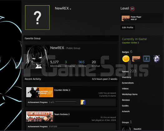223 OYUNLU 1000 SAAT CS2 PRİME + FACEİT