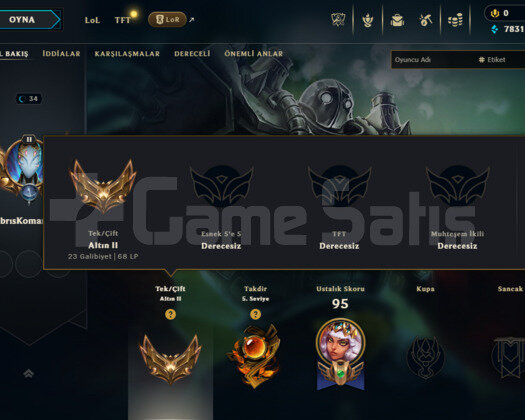 GOLD 2 +38LP - 12LP 67WR 8 Skin Ucuz hesap
