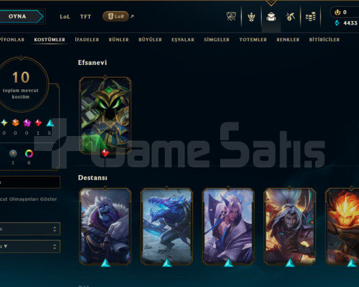 LEAGUE OF LEGENS TR ZÜMRÜT FIRSAT SATILIK HESAP