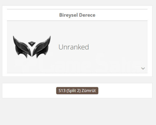 GEÇEN SEZON ZÜMRÜT / DERECELİ HAZIR / UNRANKED