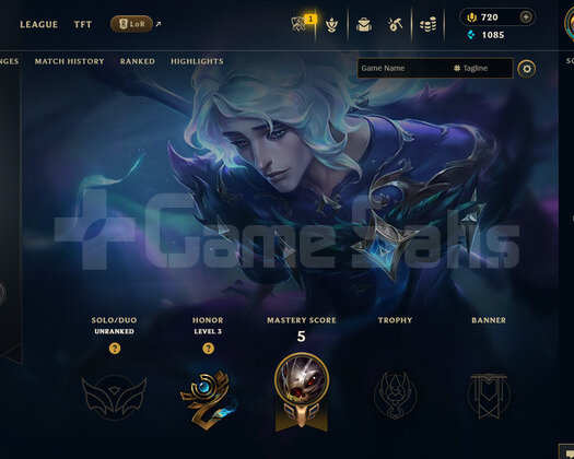 EUNE Unranked | 720 Rp - 4 Kostüm | LoL Hesap