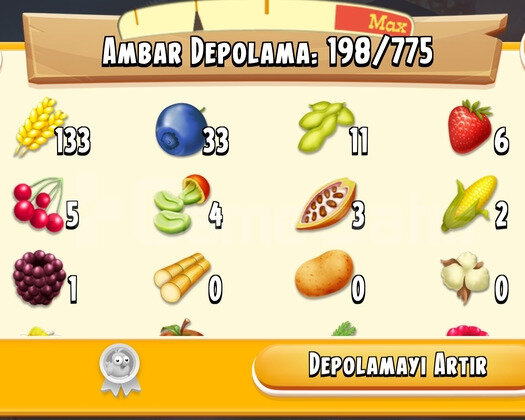 45 Level Hayday Hesap 1300 Ağıl