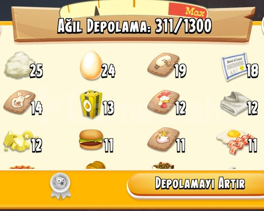 45 Level Hayday Hesap 1300 Ağıl