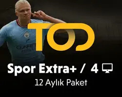 TOD TV 12 Aylık Spor Extra+ Paketi  4 Ekran