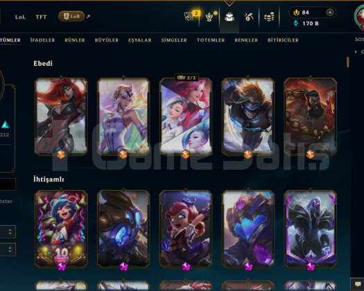 608 KOSTÜM 170K+ ÖZ UNRANKED EFSANE MAİLLİ HESAP