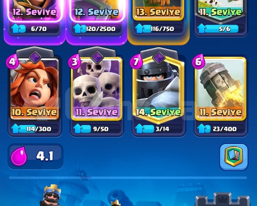 Clash Royale 8700 Kupa Emek Dolu Hesap