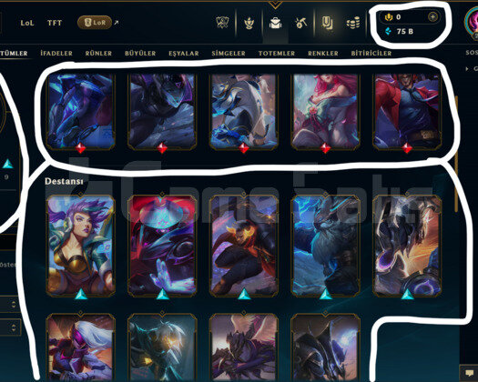 TR / 210 LEVEL / 27 SKİN / 93 HERO+75K ÖZ+MAİL