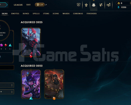 EUW Unranked | 3 Kostüm - 25 Hero | LoL Hesap