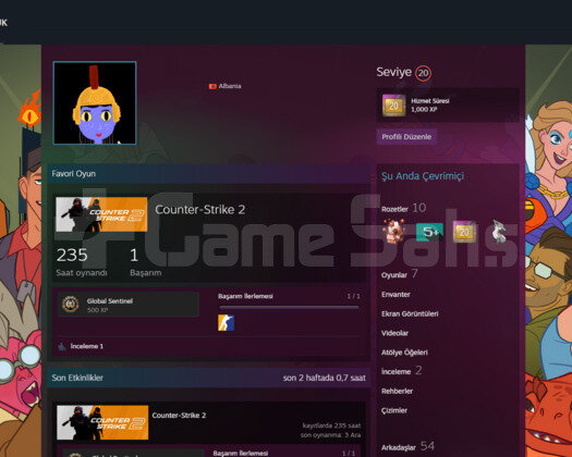 20 Yıllık Steam hesabı