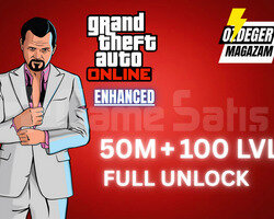 GTA ONLİNE 50M DOLAR + 100LVL Full Unlock+ bonus