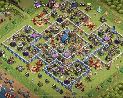 65 seviye 8 maxlı cr + 139 level bb12 coc