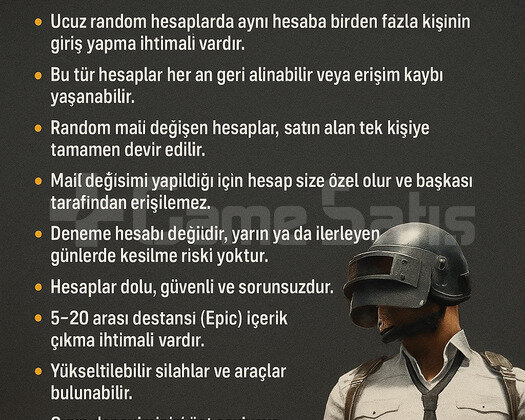 PUBG DESTANSI GARANTİLİ MAİL DEĞİŞEN HESAP