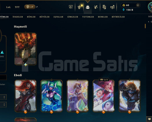 782 KOSTÜM 126K+ ÖZ 549 LVL EFSANE MAİLLİ HESAP