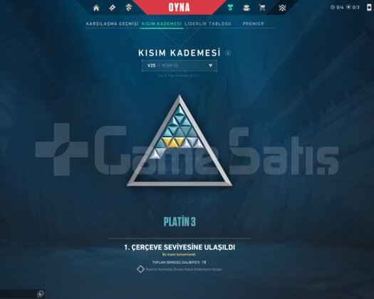 GÜNCEL RANK  GOLD 2 / V25 KISIM 03 PLAT3 / LVL 58