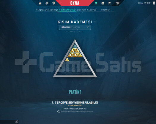 GÜNCEL RANK  GOLD 2 / V25 KISIM 03 PLAT3 / LVL 58