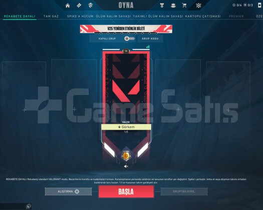 GÜNCEL RANK  GOLD 2 / V25 KISIM 03 PLAT3 / LVL 58