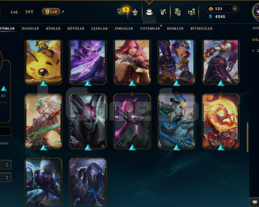 EUW / 86 LEVEL / 55 SKİN /+MAİL /+10.000 SATIŞ