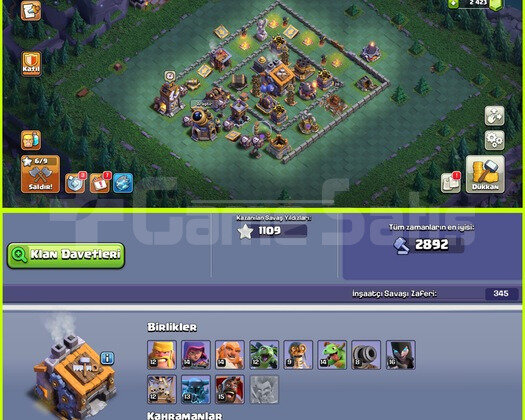SÜPER EKİPMAN!! ÜCRETSİZ İSİM!! TH17 HESAP