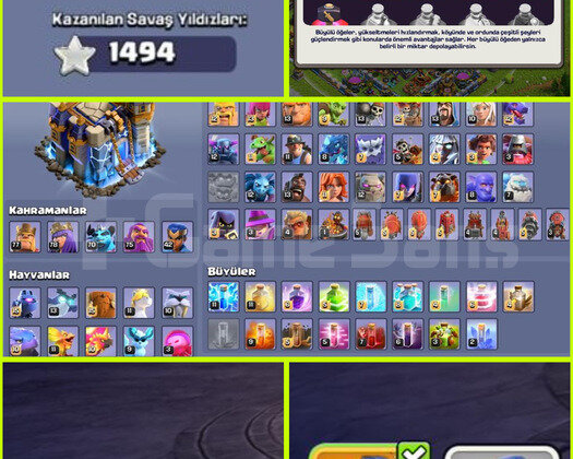 16 MAX SAVUNMALI!! +1494 KS YILDIZI!! TH18 HESAP