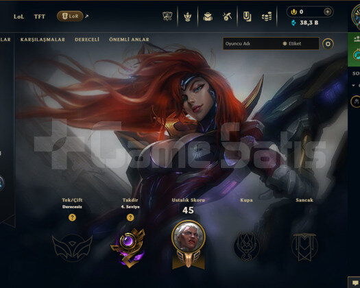 30 LVL BOL KOSTÜMLÜ UNRANKED HESAP HANDMADE!