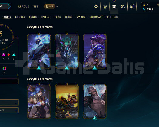 EUW Plat 3 | 6 Kostüm - 35 Hero | LoL Hesap