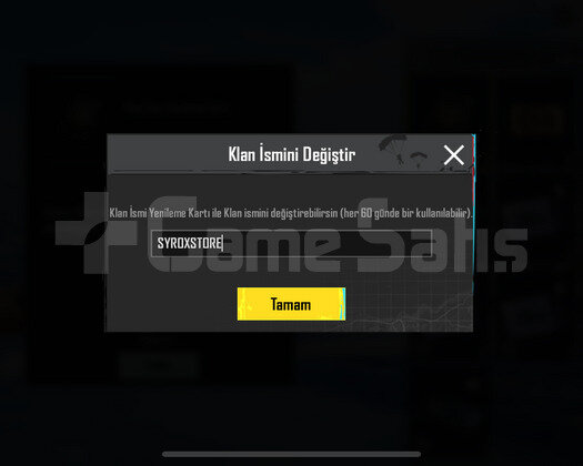 10sv Klan isim değişme açık 3 dk içinde teslim