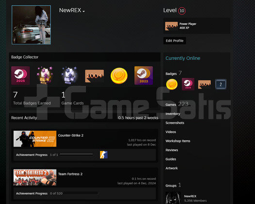 223 OYUNLU 1000 SAAT CS2 PRİME + FACEİT