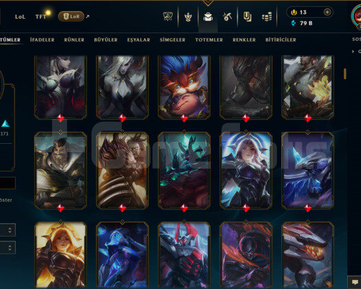 EUW / 775 LEVEL / 422 SKİN /+MAİL /+10.000 SATIŞ