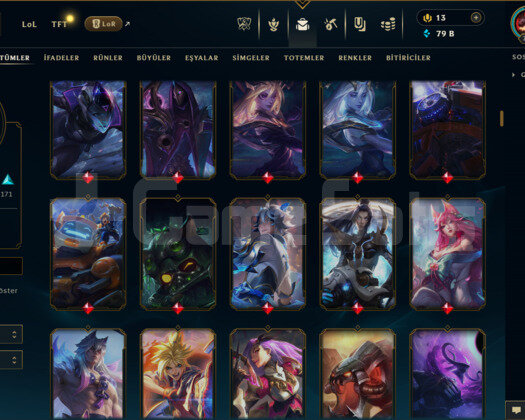 EUW / 775 LEVEL / 422 SKİN /+MAİL /+10.000 SATIŞ