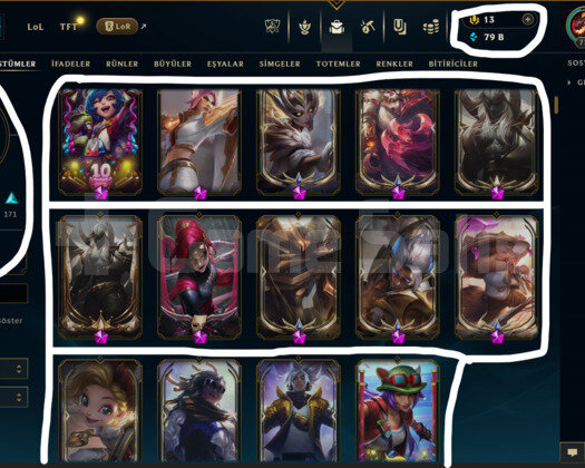 EUW / 775 LEVEL / 422 SKİN /+MAİL /+10.000 SATIŞ