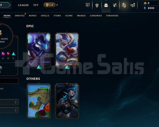 EUW Bronz 2 | 4 Kostüm - 44 Hero | LoL Hesap