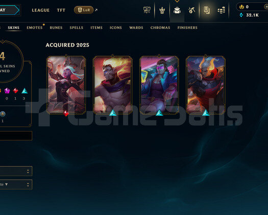 EUW Bronz 2 | 4 Kostüm - 32K Mö | LoL Hesap